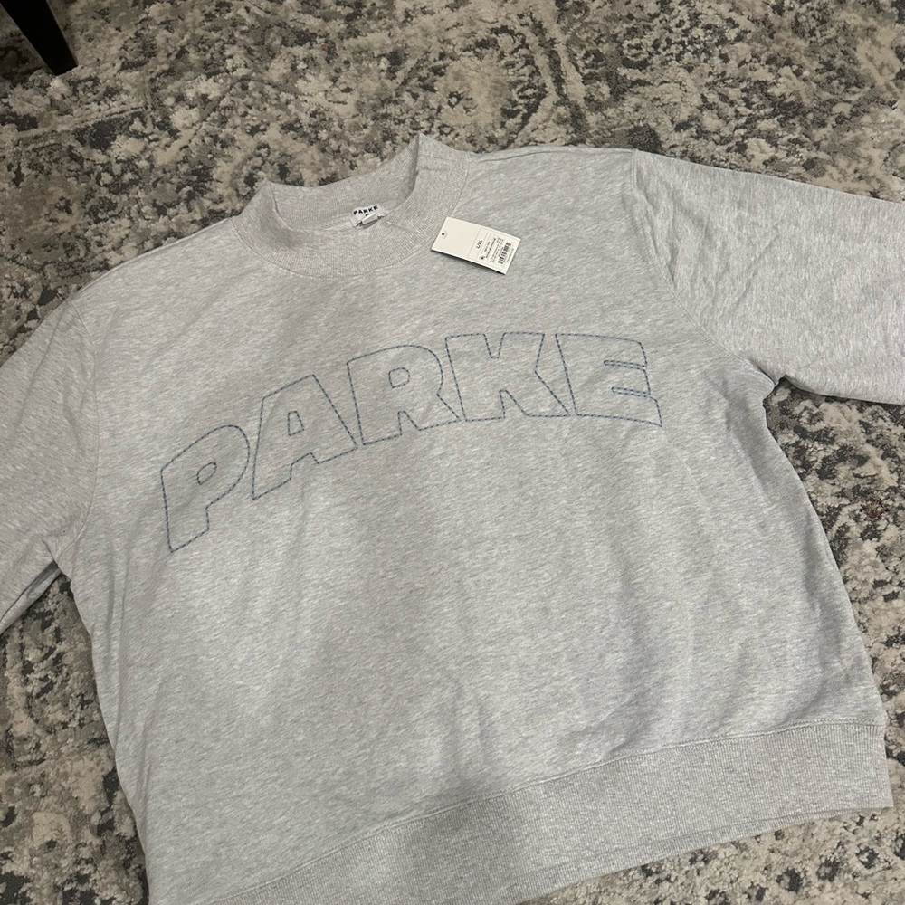 PARKE x Target SOLD OUT!! Embroidered Grey Sweatshirt - Women’s L/XL